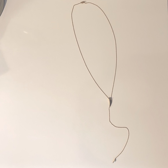 Jennifer Zeuner Lariat Necklace Horn Pendants - Picture 2 of 8